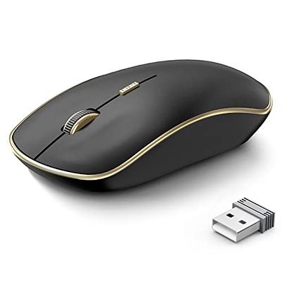 TECKNET Bluetooth Mouse, 3200 DPI Computer Mouse, 24-Month Battery Life  Wireless Mouse 6 Adjustable DPI, 6 Buttons Compatible with iPad  Pro/Laptop/Surface Pro/Windows Computer/Chromebook-Black 