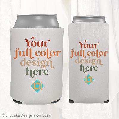 Custom Slim Can Koozie, Personalized Can Cooler Party Drink 