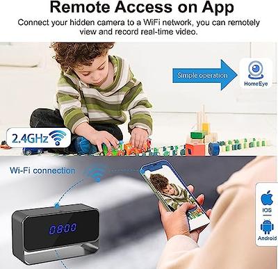  Mini Wireless Hidden Camera WiFi Camera HD 1080P Indoor Home  Security Cameras with Feed Covert Baby Nanny Cam Tiny Smart Pet Dog Cameras  with Night Vision and Motion Detection 