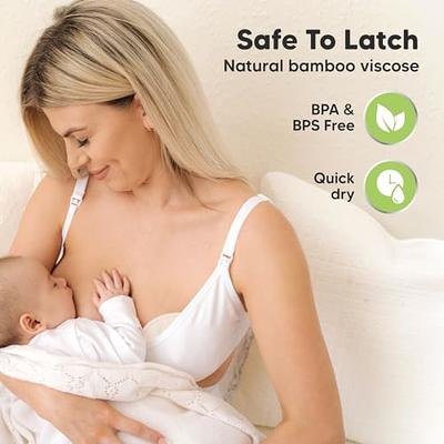 Organic Bamboo Viscose Nursing Pads - 14 Washable Breastfeeding
