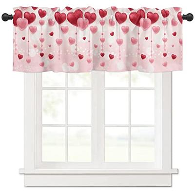  Valentine's Day Gnomes Tie Up Curtain for Window, Love