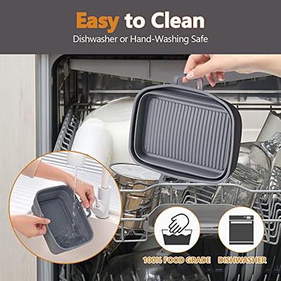 Reusable Silicone Air Fryer Basket With Foldable Lining For 8qt