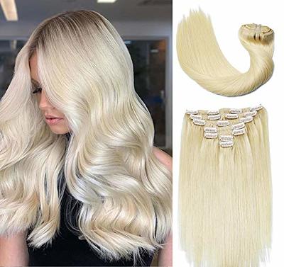 Clip in Hair Extensions Real Human Hair for Women 20inch 7pcs Black Hair Extensions 70g 100% Remy Virgin Human Hair Clip in Extensions Double Weft