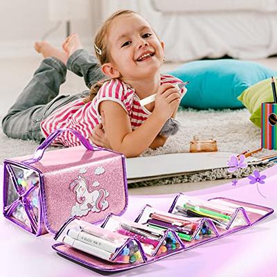 litokido unicorns gifts for girls - exquisite art case set - painting,  drawing, coloring art kit for kids 