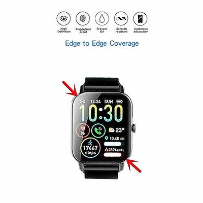 Compatible for Nerunsa P66D 1.85 Smart Watch Screen Protector (6 Pack)  Compatible for Poounur P66E Smartwatch Flexible Full Coverage Clear TPU Film