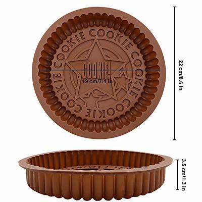 Meiyouju 2 Pcs Cookie Cake Pans,Oreo Cookie Silicone Molds 7.4inch Baking  Silicone Molds,Food Grade Silicone Molds for Layer Cake,Pizza Tray