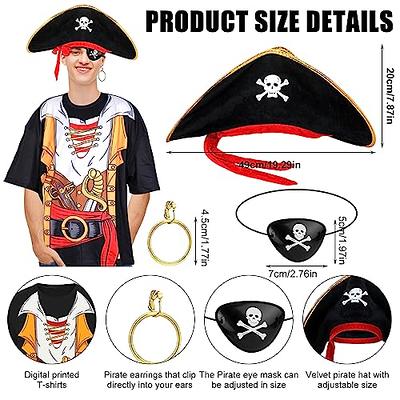  Pirate Costume | Jumbo Print Novelty Funny Caribbean Cruise  Shirt Women's T-Shirt : Clothing, Shoes & Jewelry