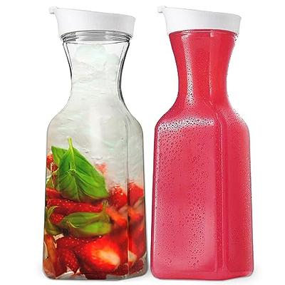 hjn Glass Water Pitcher with Wood Lid Water Carafe with Handle - Fridge  Glass Jug for Hot/Cold Water & Iced Tea Beverage, juice - Yahoo Shopping