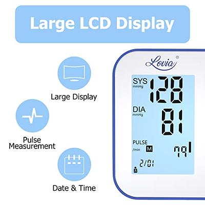 Blood Pressure Monitor Upper Arm, LOVIA Accurate Automatic Digital BP  Machine for Home Use & Pulse Rate Monitoring Meter with Cuff 22-40cm, 2×120  Sets