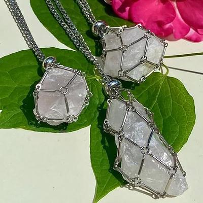 Quartz Crystal Cage Necklace