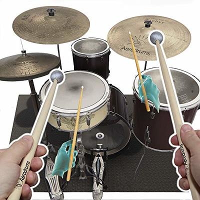 Aerodrums Portable Electronic Drum Set - Air Drum Sticks & Pedals -  Practice Drum Accessory more Quiet than