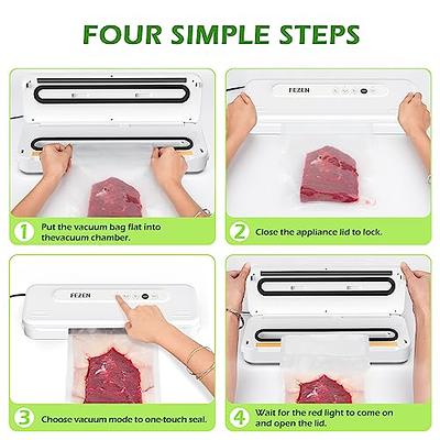  Sous Vide Bags, Morpilot Electric Food Vacuum Sealer