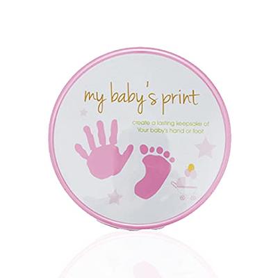  2 Pack Black and Pink Clean Touch Safe InkPads Hand and  Footprint Newborn Baby Handprint or Footprint Clean-Touch Ink Pad (2 Pack  Black & Pink Ink Pad) : Baby
