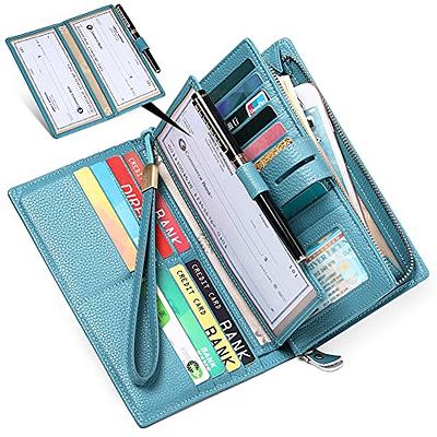 Itslife Womens Wallet,Large Capacity RFID Blocking Leather Wallets Credit Cards Organizer Ladies Wallet with Checkbook Holder