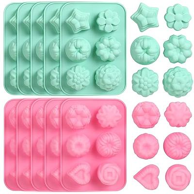 Uiifan 10 Pcs Silicone Soap Molds 2 Sizes Different Flower Shapes Silicone  Molds 6 Cavities Rectangle Soap Molds for Soap Making Cake Chocolate  Biscuit Candy Ice Candles, Pink Green - Yahoo Shopping