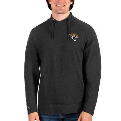 Men's Pittsburgh Steelers Antigua Heather Gray Victory Chenille Pullover  Sweatshirt