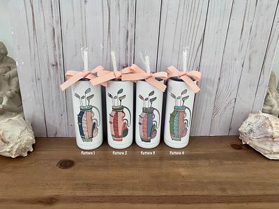 Custom Preppy Sippy Cup with Straw (Personalized)