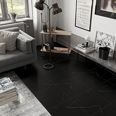 VEELIKE 12''x12'' Peel and Stick Floor Tile Grey Concrete Vinyl Floor Tile  24 Pack Stick on Tile Flooring Waterproof Self Adhesive Removable Grey