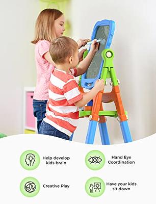 YOHOOLYO Kids Easel Standing Art Easel for Kids, Double Sided