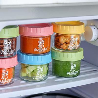 4oz Glass Baby Food Storage Jars, Food Grade Silicone Lids