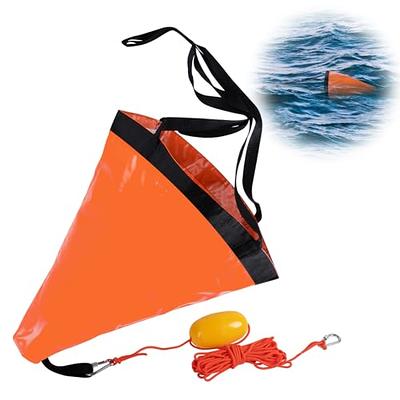 MOOCY Drift Sock with Harness Buoy,Ocean Anglers Fishing Drogue Sea Anchor  for Boat/Kayak/Pontoon (18'' for 14ft Boat) - Yahoo Shopping