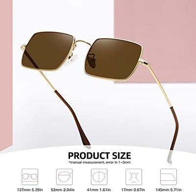 MEETSUN Rectangle Polarized Sunglasses for Women Men Retro Classic