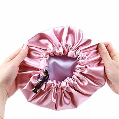 Double layered Satin Silky Adjustable Bonnet - Satin Lined Sleep Cap