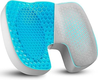 Gel Seat Cushion - Seat Pad for Cars, Outdoors, Kitchens, Offices and Wheelchairs - Butt Cushion for Coccyx, Tailbone Pain and Lower Back, Sciatica