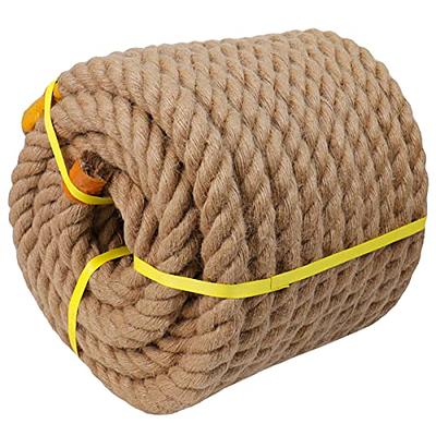 Twisted Cotton Rope 1/2 inch x 98 feet Natural White Rope for