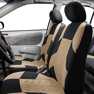 FH Group Front Seats Only Car Seat Covers Low Back - Unique Cloth Interior  Accessories Car Seat Covers Gray Seat Cover Front Set - Universal Fit Cars