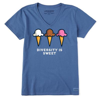 Life is Good Women's Diversity is Sweet Ice Cream Short Sleeve