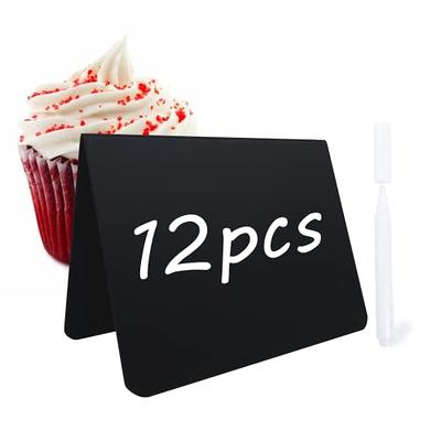 12Pcs Sign Chalkboard Signs Food Mini Board Buffet Chalkboards Labels  Message Blackboard Chalk Table Display Price Tabletop