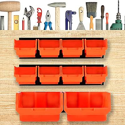 8 Bin Storage Rack Organizer- Wall Mountable Container with