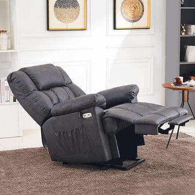 MCombo Accent Recliner Chair with Ottoman, Fabric Couch Bed Chair, Arm