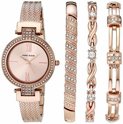 Anne Klein Women's Japanese Quartz Dress Watch with Metal Strap