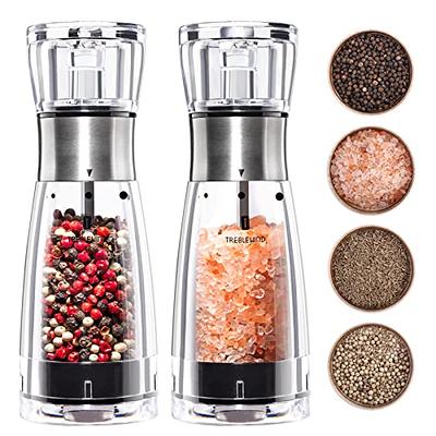 Tomeem Electric Salt and Pepper Grinder Set Enhanced Capacity Stainless  Steel Salt and Pepper Shakers Electric with Lights 