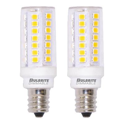 Bulbrite LED Mini 60-Watt EQ T6 Soft White Mini Candelabra Base (e-11)  Dimmable LED Light Bulb (2-Pack)