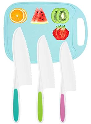 Tovla Jr. Kids Kitchen 3 Knife & Foldable Cutting Board Set Blue 2pk