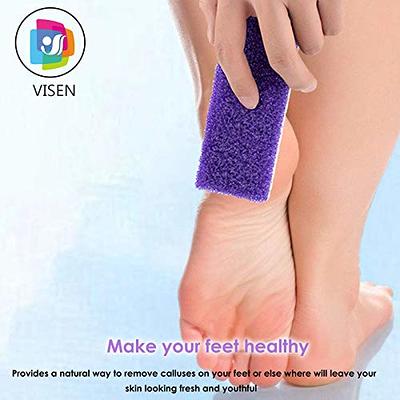 Pumice Stone Foot Scrubber - Pedicure Foot File with Handle for Dry Dead  Skin - Callus Remover for Feet - Foot Scraper - Exfoliating Brush for  Heels, Elbows, Hands Black