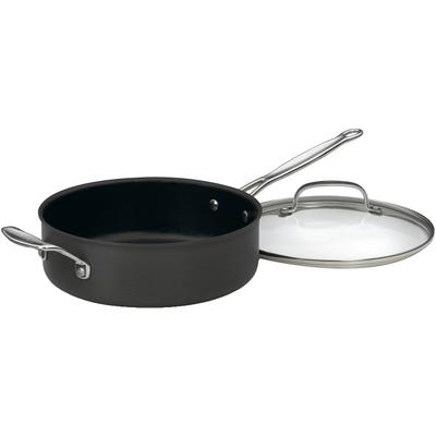 Cuisinart Chefs Classic Stainless Steel Nonstick Hard Anodized Saucepan  With Cover 2 Qt Black - Office Depot