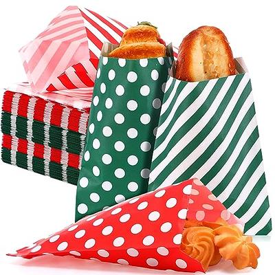 Sweetude 400 Pcs Paper Cookie Bags Bulk 5 x 7 Inch Disposable Treat Bag  Flat Small Buffet Snack Bags Stripes Polka Dots Wave Candy Bags for Wedding  Baby Shower Supplies (Red, Green) - Yahoo Shopping