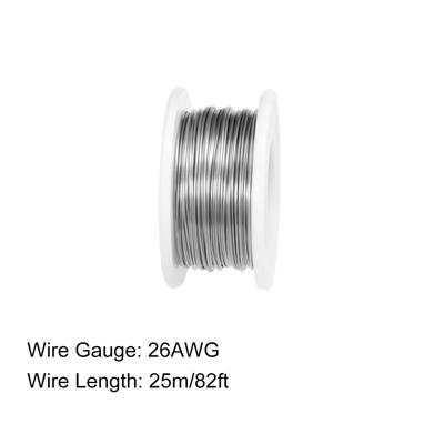 0.4mm 26AWG Heating Resistor Wire Wrapping, Nichrome Resistance Wires for  Heating Elements 33ft 