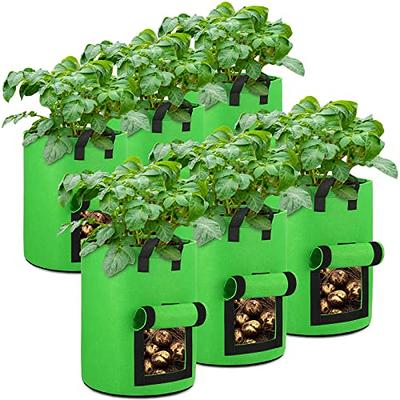 Sel Natural 2 Pack 10 Gallon Garden Potato Grow Bags with Windows Flap and  Handles Aeration Fabric Pots Heavy Duty Vegetable Planter Bag for Tomato,  Fruits,Carrots (Brown and Green) - Yahoo Shopping