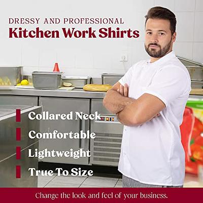 Elite Kitchens Apparel Professional Chef Shirts Bulk 12 Pack, White  Short-Sleeved with Snap Buttons and Thermometer Pocket for Restaurant or  Home Kitchen - Yahoo Shopping