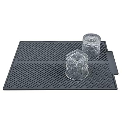 T-Fal Microfiber Dish Drying Mat Reverses to Mesh, Set of 2 - Pebble