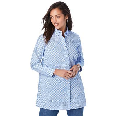 TIANZHU Plus Size Button Down Shirts Women Business Casual Top V Neck Blouse  Short Sleeve Outfit Women's Office Attire 3X Royal Blue NO PROCKET - Yahoo  Shopping