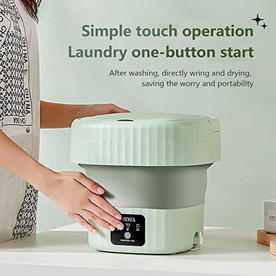 Foldable Mini Washing Machine,Small Washing Machine for Underwear,Laundry,  Camping, RV, Travel, Underwear, Socks, Baby clothes Lightweight and Easy to