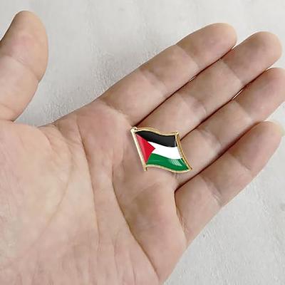 Palestine Flag Brooch Pins - Palestine Flag Pins Bulk Badge, Metal