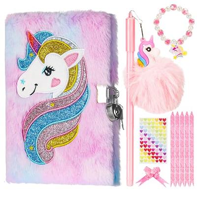 Luolizon Unicorn Diary with Lock for Girls,Girls Journal Notebook