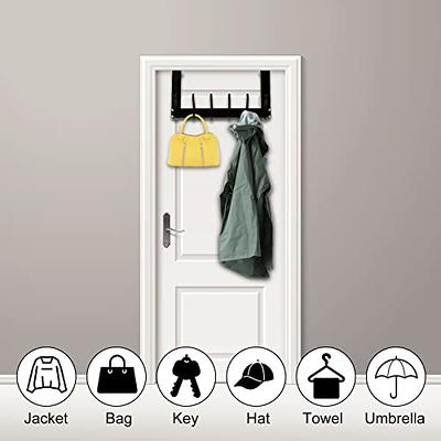 DAJIANG Over The Door Hook Hanger, Towel Rack with 6 Coat Hooks